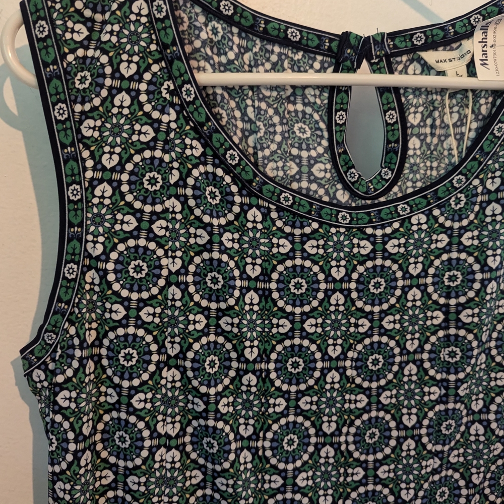 Max Studio Blue A-Line Midi Dress - Picture 3 of 10